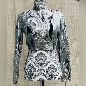 Black/ Silver Sequin Jacket